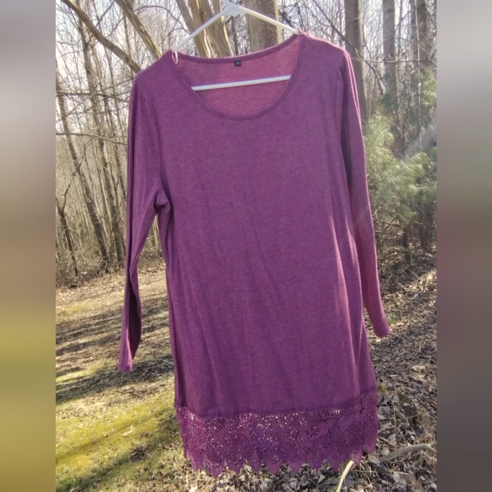Purple shirt dress
